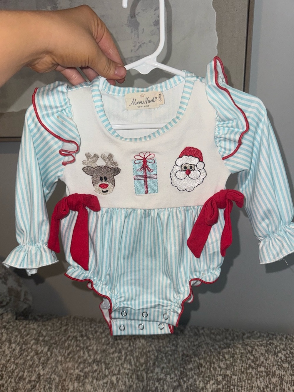 Marie Nicole Christmas onesie